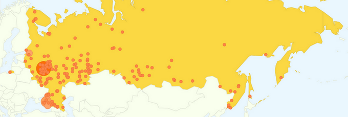 Статистика посещений. Москва - 25%, Краснодар - 23%, Сочи - 17%, Ростов-на-Дону - 10%.